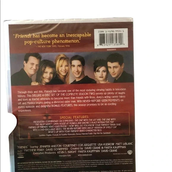 Friends DVDs season 1&2 welcome 2 the 90s fun gift 4 A Friends fan or 90s lover - Picture 4 of 5